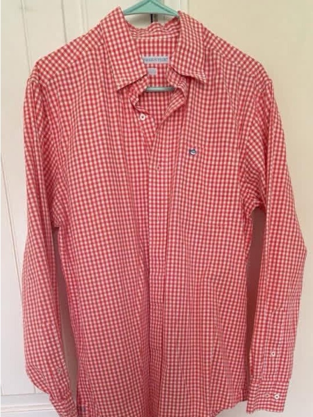 Vineyard Vines Men's Long-Sleeve Gingham Shirt - coral